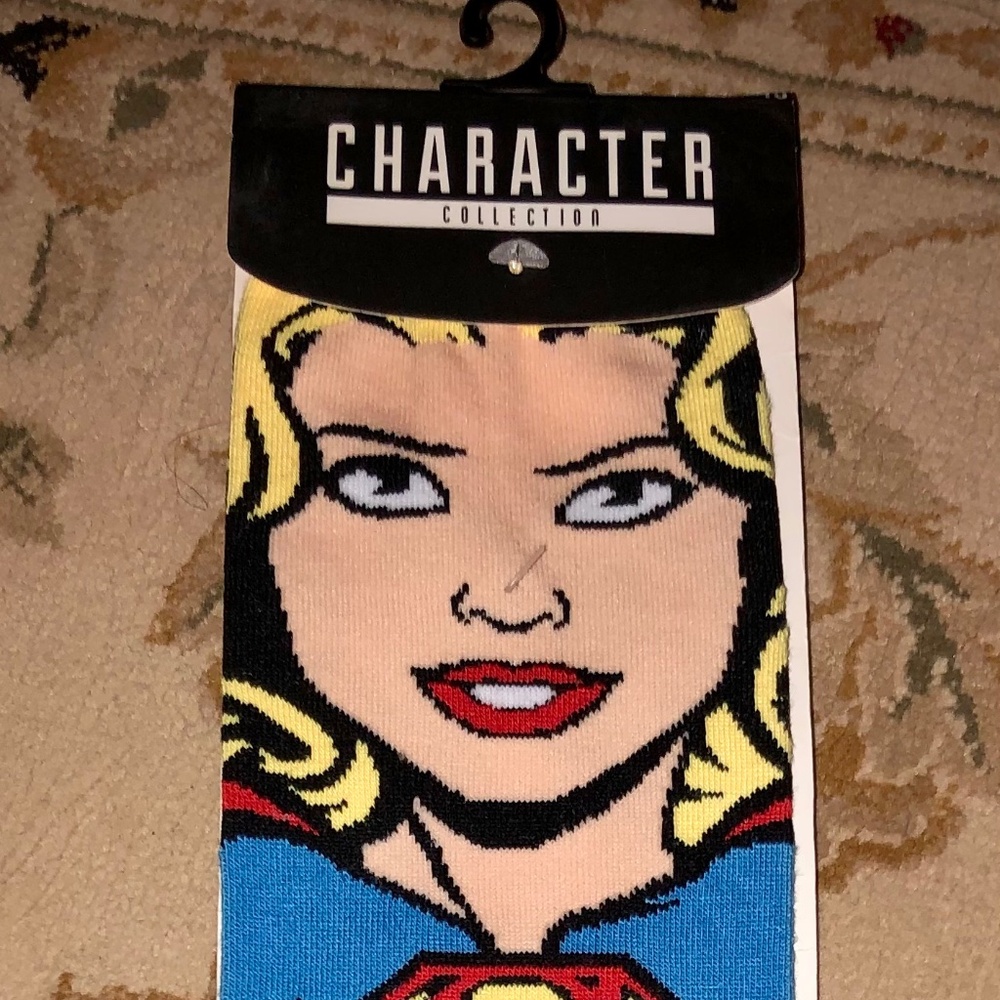 Supergirl crew socks. DC Comics Bioworld